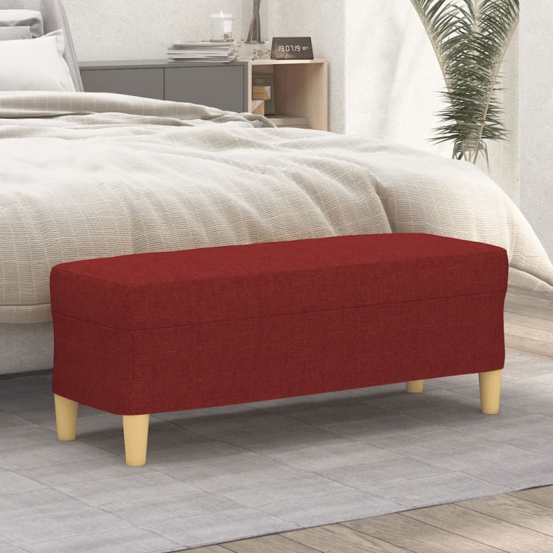 vidaXL Sitzbank Weinrot 100x35x41 cm Stoff vidaXL Sitzbank Weinrot 100x35x41 cm Stoff