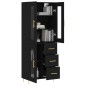 vidaXL Highboard Schwarz 69,5x34x180 cm Holzwerkstoff vidaXL Highboard Schwarz 69,5x34x180 cm Holzwerkstoff