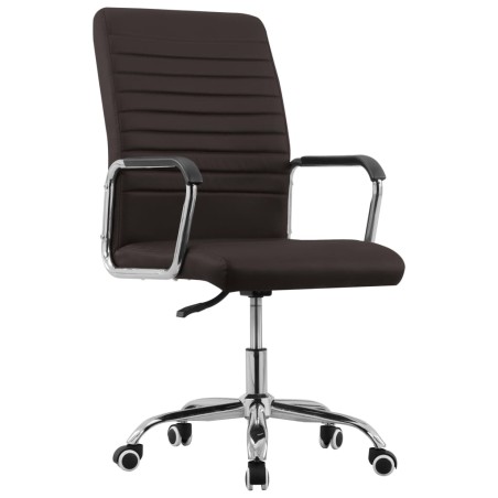 vidaXL Bürostuhl Drehbar Braun Stoff