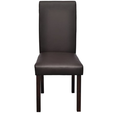 vidaXL Esszimmerstühle 2 Stk. Braun Kunstleder
