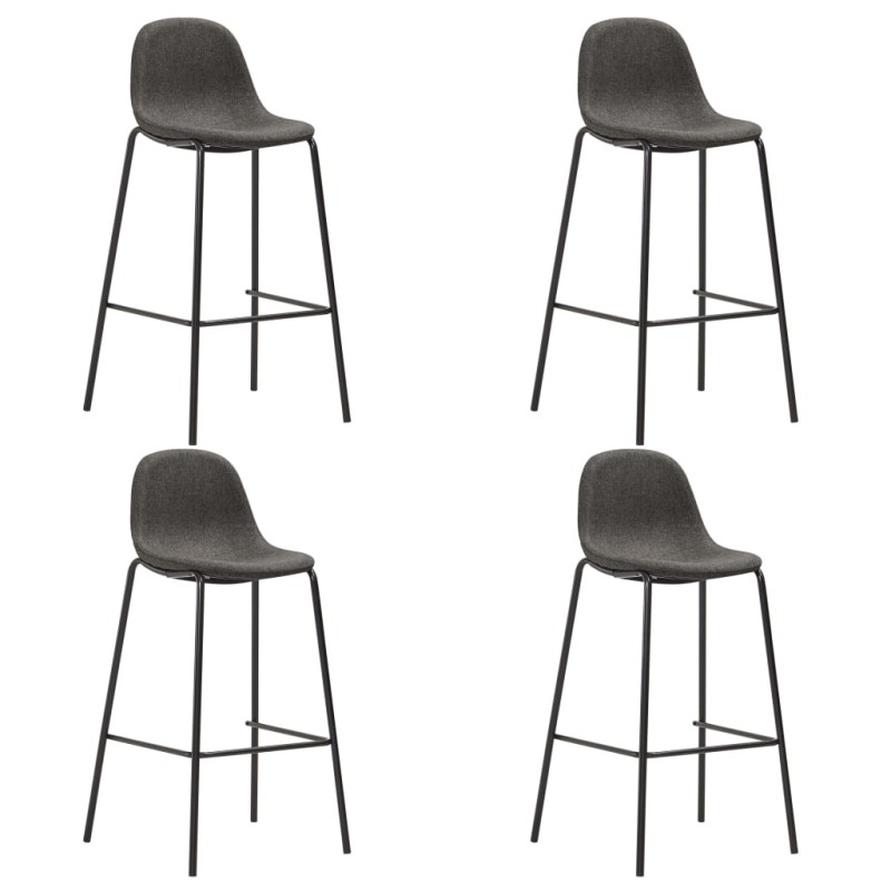 vidaXL Barhocker 4 Stk. Dunkelgrau Stoff vidaXL Barhocker 4 Stk. Dunkelgrau Stoff