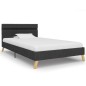 vidaXL Bettgestell mit LED Dunkelgrau Stoff 100x200 cm vidaXL Bettgestell mit LED Dunkelgrau Stoff 100x200 cm