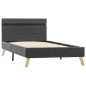 vidaXL Bettgestell mit LED Dunkelgrau Stoff 100x200 cm vidaXL Bettgestell mit LED Dunkelgrau Stoff 100x200 cm