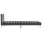 vidaXL Bettgestell mit LED Dunkelgrau Stoff 100x200 cm vidaXL Bettgestell mit LED Dunkelgrau Stoff 100x200 cm