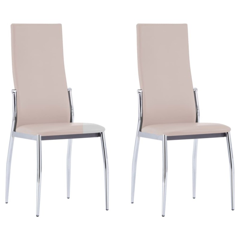 vidaXL Esszimmerstühle 2 Stk. Cappuccino-Braun Kunstleder vidaXL Esszimmerstühle 2 Stk. Cappuccino-Braun Kunstleder
