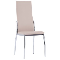 vidaXL Esszimmerstühle 2 Stk. Cappuccino-Braun Kunstleder