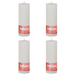 Bolsius Rustikale Stumpenkerzen Shine 4 Stk. 190x68 mm Wolkenweiß