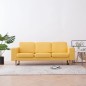 vidaXL 3-Sitzer-Sofa Stoff Gelb vidaXL 3-Sitzer-Sofa Stoff Gelb