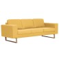 vidaXL 3-Sitzer-Sofa Stoff Gelb vidaXL 3-Sitzer-Sofa Stoff Gelb