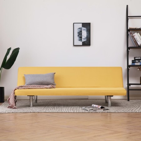 vidaXL Schlafsofa Gelb Polyester