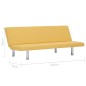 vidaXL Schlafsofa Gelb Polyester vidaXL Schlafsofa Gelb Polyester