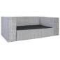 vidaXL 2-Sitzer-Sofa mit Polstern Grau Natürliches Rattan vidaXL 2-Sitzer-Sofa mit Polstern Grau Natürliches Rattan