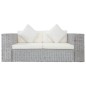 vidaXL 2-Sitzer-Sofa mit Polstern Grau Natürliches Rattan vidaXL 2-Sitzer-Sofa mit Polstern Grau Natürliches Rattan
