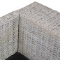 vidaXL 2-Sitzer-Sofa mit Polstern Grau Natürliches Rattan vidaXL 2-Sitzer-Sofa mit Polstern Grau Natürliches Rattan