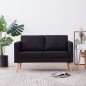 vidaXL 2-Sitzer-Sofa Stoff Schwarz vidaXL 2-Sitzer-Sofa Stoff Schwarz