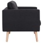 vidaXL 2-Sitzer-Sofa Stoff Schwarz vidaXL 2-Sitzer-Sofa Stoff Schwarz