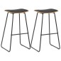 vidaXL Barhocker 2 Stk. Schwarz Kunstleder vidaXL Barhocker 2 Stk. Schwarz Kunstleder