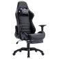 vidaXL Gaming-Stuhl mit Fußstütze Schwarz Kunstleder vidaXL Gaming-Stuhl mit Fußstütze Schwarz Kunstleder