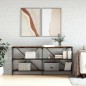 vidaXL Konsolentisch Räuchereiche 160x30x75 cm Holzwerkstoff und Eisen vidaXL Konsolentisch Räuchereiche 160x30x75 cm Holzwerkstoff und Eisen