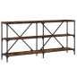 vidaXL Konsolentisch Räuchereiche 160x30x75 cm Holzwerkstoff und Eisen vidaXL Konsolentisch Räuchereiche 160x30x75 cm Holzwerkstoff und Eisen