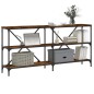 vidaXL Konsolentisch Räuchereiche 160x30x75 cm Holzwerkstoff und Eisen vidaXL Konsolentisch Räuchereiche 160x30x75 cm Holzwerkstoff und Eisen