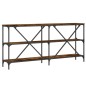 vidaXL Konsolentisch Räuchereiche 160x30x75 cm Holzwerkstoff und Eisen vidaXL Konsolentisch Räuchereiche 160x30x75 cm Holzwerkstoff und Eisen