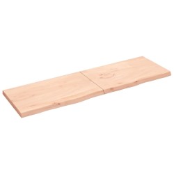 vidaXL Waschtischplatte 200x60x(2-6) cm Massivholz Unbehandelt