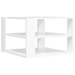 vidaXL Couchtisch Hochglanz-Weiß 59,5x59,5x40 cm Holzwerkstoff