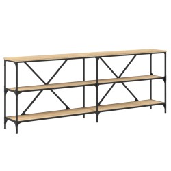 vidaXL Konsolentisch Sonoma-Eiche 200x30x75 cm Holzwerkstoff und Eisen