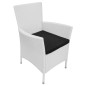 vidaXL 9-tlg. Garten-Essgruppe Poly Rattan Cremeweiß vidaXL 9-tlg. Garten-Essgruppe Poly Rattan Cremeweiß