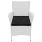 vidaXL 9-tlg. Garten-Essgruppe Poly Rattan Cremeweiß vidaXL 9-tlg. Garten-Essgruppe Poly Rattan Cremeweiß