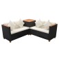 vidaXL 4-tlg. Garten-Lounge-Set mit Auflagen Poly Rattan Schwarz vidaXL 4-tlg. Garten-Lounge-Set mit Auflagen Poly Rattan Schwarz