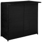 vidaXL 3-tlg. Bistro-Set mit Auflagen Poly Rattan Schwarz vidaXL 3-tlg. Bistro-Set mit Auflagen Poly Rattan Schwarz