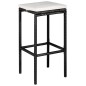 vidaXL 3-tlg. Bistro-Set mit Auflagen Poly Rattan Schwarz vidaXL 3-tlg. Bistro-Set mit Auflagen Poly Rattan Schwarz