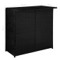 vidaXL 3-tlg. Bistro-Set mit Auflagen Poly Rattan Schwarz vidaXL 3-tlg. Bistro-Set mit Auflagen Poly Rattan Schwarz