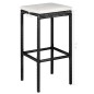 vidaXL 3-tlg. Bistro-Set mit Auflagen Poly Rattan Schwarz vidaXL 3-tlg. Bistro-Set mit Auflagen Poly Rattan Schwarz