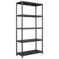 vidaXL Lagerregal Schwarz 260 kg 90 x 40 x 180 cm Kunststoff vidaXL Lagerregal Schwarz 260 kg 90 x 40 x 180 cm Kunststoff