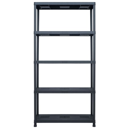 vidaXL Lagerregal Schwarz 260 kg 90 x 40 x 180 cm Kunststoff