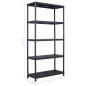 vidaXL Lagerregal Schwarz 260 kg 90 x 40 x 180 cm Kunststoff vidaXL Lagerregal Schwarz 260 kg 90 x 40 x 180 cm Kunststoff