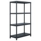 vidaXL Lagerregal Schwarz 200 kg 80 x 40 x 138 cm Kunststoff vidaXL Lagerregal Schwarz 200 kg 80 x 40 x 138 cm Kunststoff