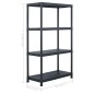 vidaXL Lagerregal Schwarz 200 kg 80 x 40 x 138 cm Kunststoff vidaXL Lagerregal Schwarz 200 kg 80 x 40 x 138 cm Kunststoff