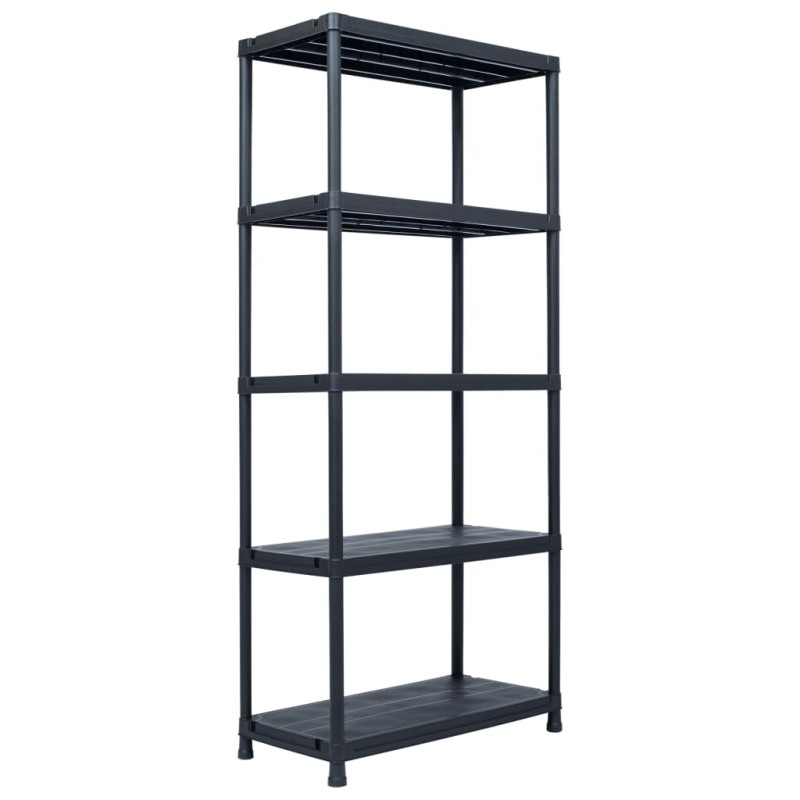vidaXL Lagerregal Schwarz 500 kg 90 x 60 x 180 cm Kunststoff vidaXL Lagerregal Schwarz 500 kg 90 x 60 x 180 cm Kunststoff