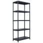 vidaXL Lagerregal Schwarz 500 kg 90 x 60 x 180 cm Kunststoff vidaXL Lagerregal Schwarz 500 kg 90 x 60 x 180 cm Kunststoff