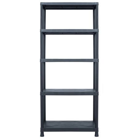 vidaXL Lagerregal Schwarz 500 kg 90 x 60 x 180 cm Kunststoff