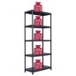 vidaXL Lagerregal Schwarz 500 kg 90 x 60 x 180 cm Kunststoff vidaXL Lagerregal Schwarz 500 kg 90 x 60 x 180 cm Kunststoff