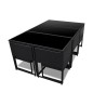 vidaXL 11-tlg. Garten-Essgruppe mit Auflagen Poly Rattan Schwarz vidaXL 11-tlg. Garten-Essgruppe mit Auflagen Poly Rattan Schwarz