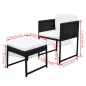 vidaXL 11-tlg. Garten-Essgruppe mit Auflagen Poly Rattan Schwarz vidaXL 11-tlg. Garten-Essgruppe mit Auflagen Poly Rattan Schwarz