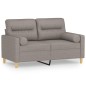 vidaXL 2-Sitzer-Sofa mit Zierkissen Taupe 120 cm Stoff vidaXL 2-Sitzer-Sofa mit Zierkissen Taupe 120 cm Stoff