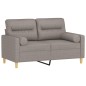 vidaXL 2-Sitzer-Sofa mit Zierkissen Taupe 120 cm Stoff vidaXL 2-Sitzer-Sofa mit Zierkissen Taupe 120 cm Stoff