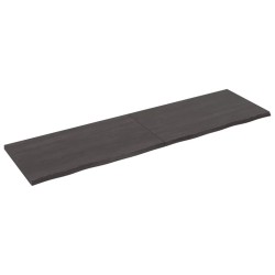 Waschtischplatte Dunkelgrau 220x60x4 cm Massivholz Behandelt